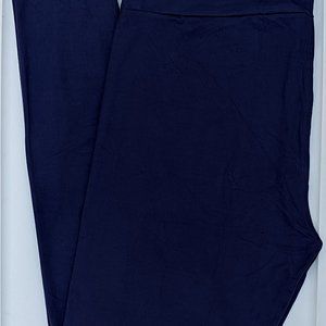 TC LuLaRoe Tall & Curvy Solid Dark Navy Blue Leggings NWT